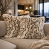 Gevlekte Faux Fur Kussens | Luxe Bank Kussens | Gedessineerde Bont Kussens