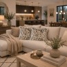 Snow Leopard Cushions | Luxury Sofa Cushions | Patterned Fur Pillows