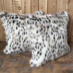 Cuscini in Finta Pelliccia Maculata | Cuscini di Lusso per Divano | Cuscini in Pelliccia con Motivo