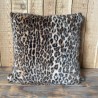 Coussin en fausse fourrure Ours Noir | Oreiller en fourrure noire | Coussins en fourrure noire