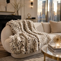 Spotted Faux Fur Throw | Spotty Fur Blanket | Dalmatiër Plaid