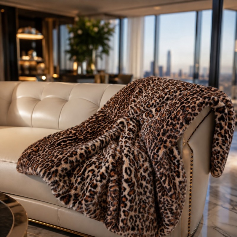 Deluxe Polar Faux Fur Throw | Luxury Cream Faux Fur Throws and Blankets