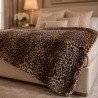 Animal Print Faux Fur Throw | Leopard Print Blanket | Leopard Fur Throw
