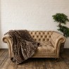 Plaid en fausse fourrure polaire de luxe | Plaids et couvertures de luxe en fausse fourrure crème