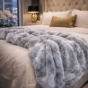 Large Faux Fur Throw | Extra Thick Fur Throw Blanket or Bedspread, Koala