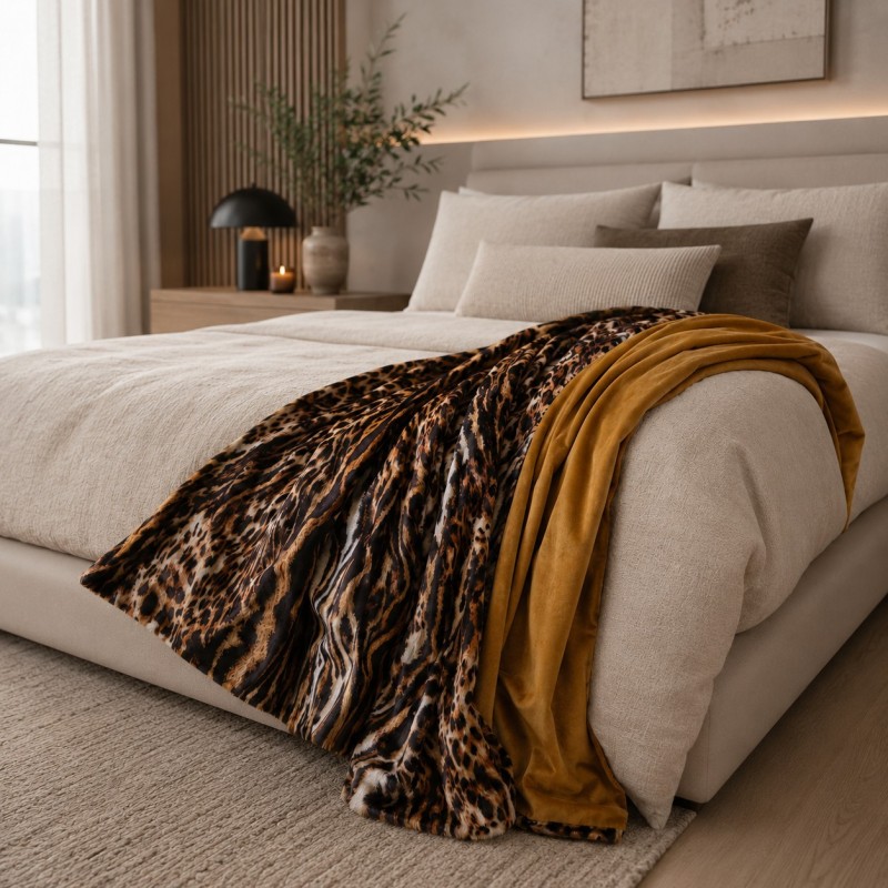 Midsummer Reversible Velvet Throw | Reversible Floral Printed Velvet Throw