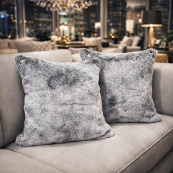 Nouvelle Coussin en Fausse Fourrure de Koala | Coussins et Oreillers en Fourrure Grise de Koala