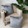 Koala Faux Fur Scatter Cushions | Luxury Grey Fur Cushions and Pillows