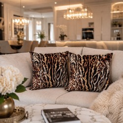 Animal Print Velvet Cushion Covers | Safari Print Velvet Cushions