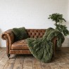 Coperta in pelliccia mongola | Plaid in finta pelle di pecora | Plaid in pelliccia color crema