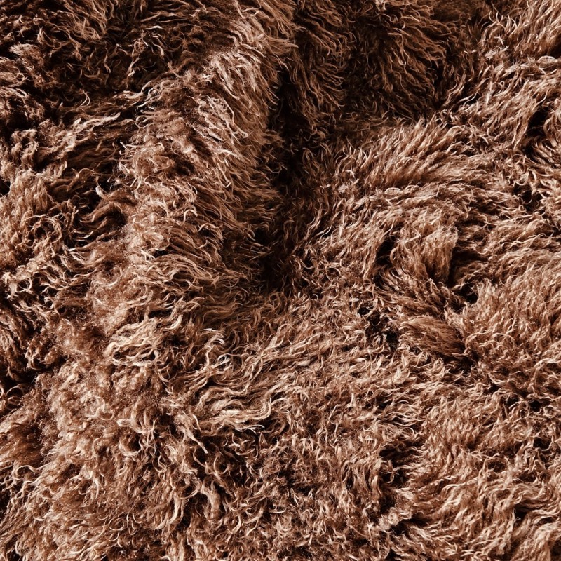 Brown Angora Faux Fur Fabric