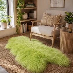Tapis en Peau de Mouton Ivoire Blanc Pur | Tapis en Peau de Mouton Islandais Blanc Naturel