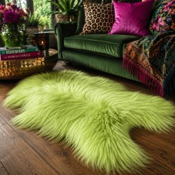 Lime Green Sheepskin Rug | Green Icelandic Sheepskin