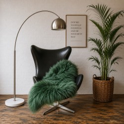 Dark Green Sheepskin Rug | Modern Green Icelandic Sheepskin