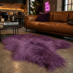 Large Purple Sheepskin Rug | Purple Icelandic Sheepskin