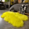 Bright Yellow Sheepskin Rug |  Long Haired Yellow Sheepskin