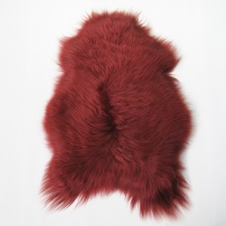 Rust Red Sheepskin Rug | Burgundy Icelandic Sheepskin