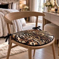 D Shaped Animal Print Seat Pads | Modern Classic D Velvet Seat Pads