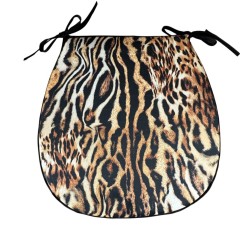 D Shaped Animal Print Seat Pads | Modern Classic D Velvet Seat Pads