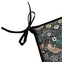 Cuscino per Sedia Affusolato Strawberry Thief Navy | Cuscini per Sedia con Stampa William Morris