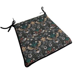 Cuscino per Sedia Affusolato Strawberry Thief Navy | Cuscini per Sedia con Stampa William Morris