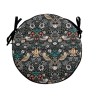 Cuscino per Sedia Bistro Rotondo Strawberry Thief Navy | Cuscini per Sedie Bistro Rotonde