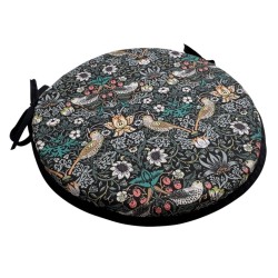 Cuscino per Sedia Bistro Rotondo Strawberry Thief Navy | Cuscini per Sedie Bistro Rotonde