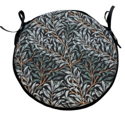 Ronde Bistro Willow Bough Azure Stoelkussen | William Morris Stoelkussens |