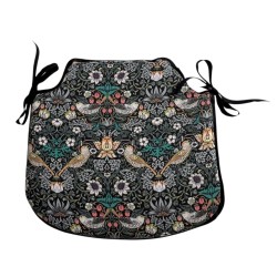 Strawberry Thief Navy Spindle Stoelkussen | Bloemrijke Spindle Stoelkussens |