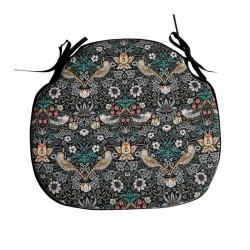 Erdbeer-Dieb Navy Spindel Sitzkissen | Florale Spindel Stuhlkissen |