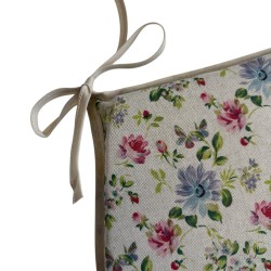 Floral Classic D Shaped Seat Pad | Extra Thick Floral D Shaped Chair Pads