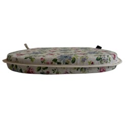 White Stripe D Shaped Seat Pads | Cuscini per sedili a forma di D con strisce extra spesse