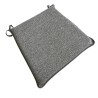 Herringbone Tapered Chair Pads| Grey Herringbone Tapered Seat Pads