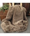 Long haired luxury Mink faux fur throw
