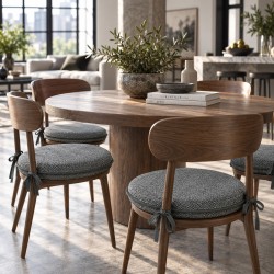 Ronde Bistro Natuurlijke Regenwoud Gobelin Stoelkussens | Ronde Stoelkussens