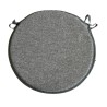 Round Herringbone Chair Pads | Grey Herringbone Bistro Seat Pads