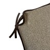 Small Herringbone Spindle Seat Pads | Spindle Shaped Brown Herringbone Chair Pads