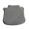Small Herringbone Spindle Seat Pads | Spindle Shaped Grey Herringbone Chair Pads
