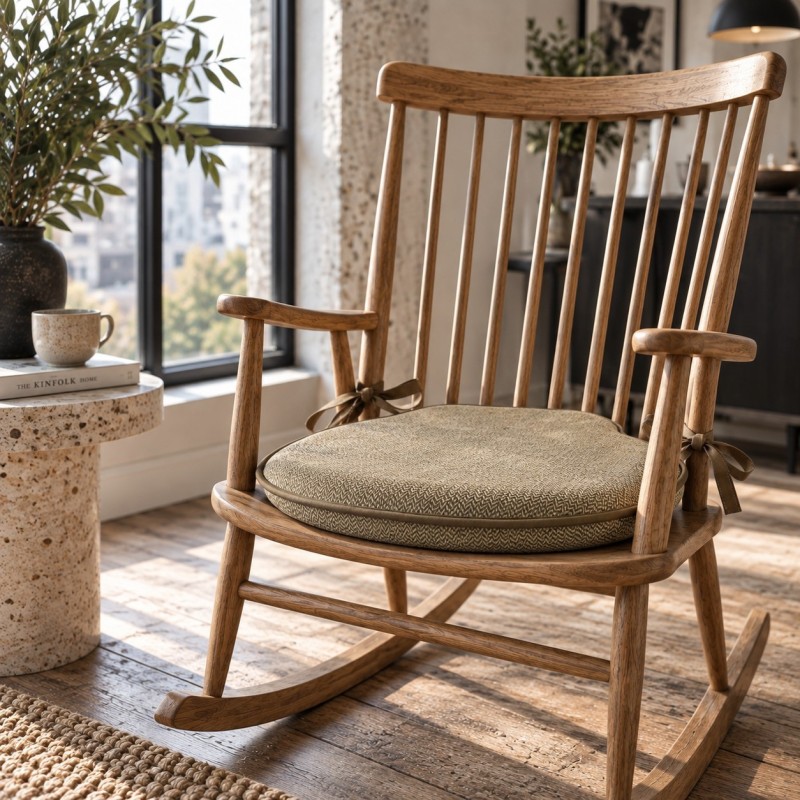 Coussin de Siège en Tapisserie de Forêt Tropicale Naturelle | Coussin de Chaise en Forme de Fuseau