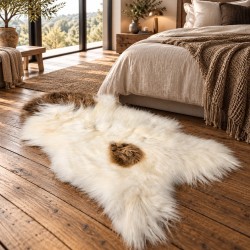 Tapis en Peau de Mouton Ivoire Blanc Pur | Tapis en Peau de Mouton Islandais Blanc Naturel