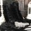 Black Panther fake fur throw blanket, medium length fur