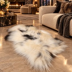 Tapis en Peau de Mouton Ivoire Blanc Pur | Tapis en Peau de Mouton Islandais Blanc Naturel
