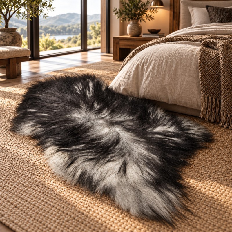 Ivory White Pure Sheepskin Vloerkleed | Natuurlijk Wit IJslands Schapenvacht Vloerkleed