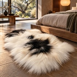 Tappeto in Pura Pelle di Pecora Avorio Bianco | Tappeto in Pelle di Pecora Islandese Bianco Naturale