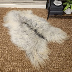 Tapis en Peau de Mouton Ivoire Blanc Pur | Tapis en Peau de Mouton Islandais Blanc Naturel