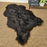 Black Long Haired Sheepskin Rug | Black Icelandic Sheepskins