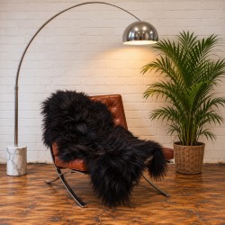 Black Long Haired Sheepskin Rug | Black Icelandic Sheepskins