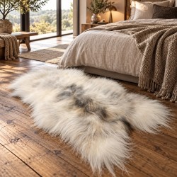 Tapis en Peau de Mouton Ivoire Blanc Pur | Tapis en Peau de Mouton Islandais Blanc Naturel