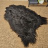 Black Long Haired Icelandic Sheepskin | Extra Large Black Sheepskin Rug