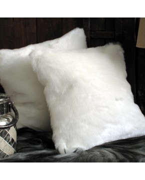 White Polar Bear Faux Fur Cushion